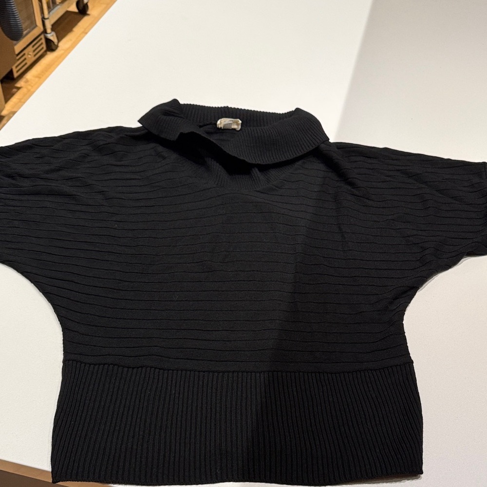 Sweet Kizz Wide Cowl Neck Sweater, Dolman Sleeves and Ribbed Fitted Hem, Size XL